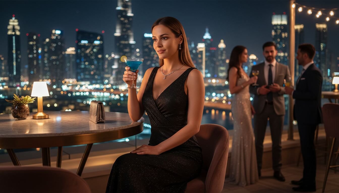 Dubai skyline at night